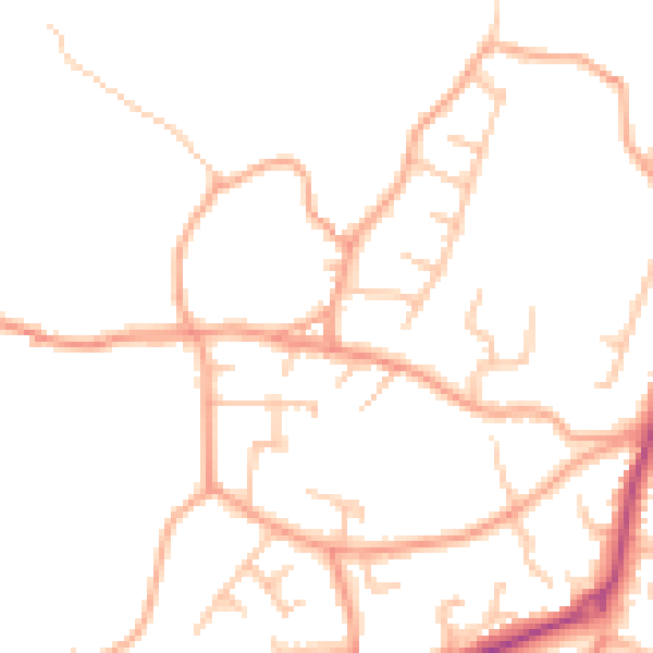Daytime road noise heatmap for ST8 6QE