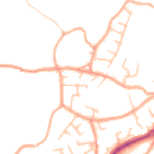 Daytime road noise heatmap for ST8 6QF