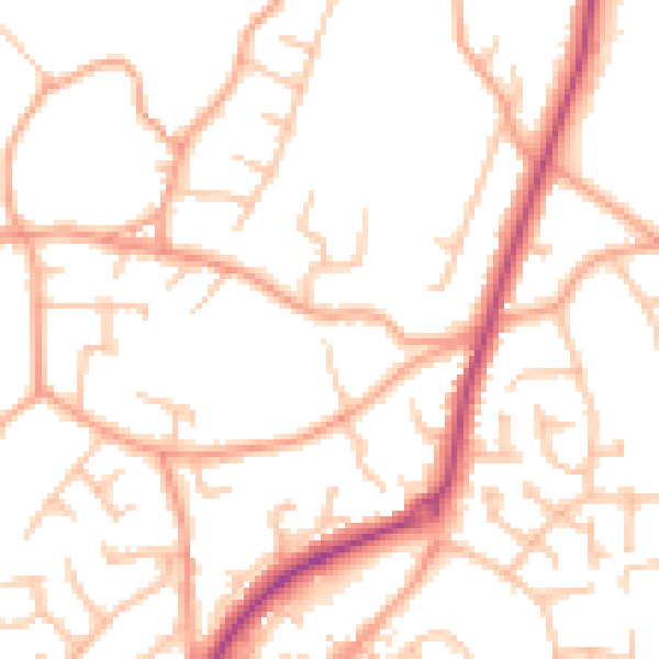 Daytime road noise heatmap for ST8 6QH