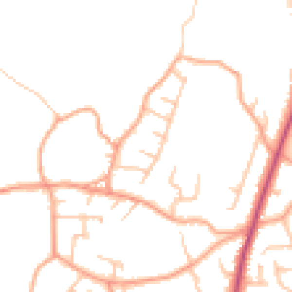 Daytime road noise heatmap for ST8 6RE