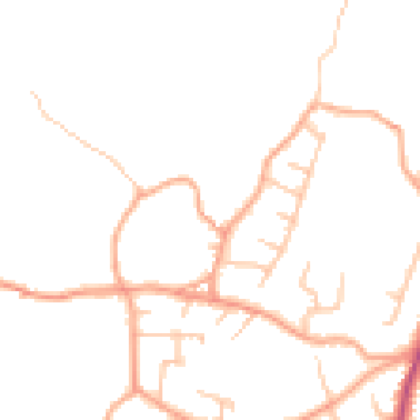 Daytime road noise heatmap for ST8 6RG