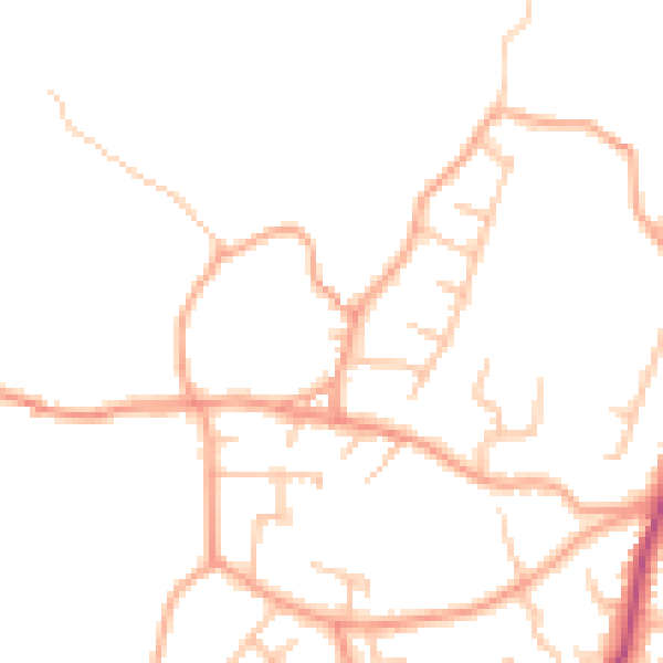 Daytime road noise heatmap for ST8 6RH