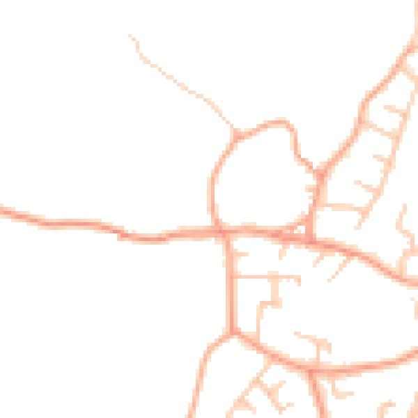 Daytime road noise heatmap for ST8 6RQ