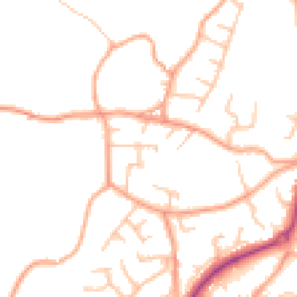 Daytime road noise heatmap for ST8 6RW
