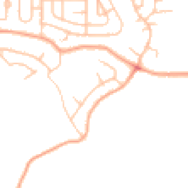 Daytime road noise heatmap for ST8 7BJ