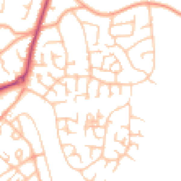 Daytime road noise heatmap for ST8 7HD