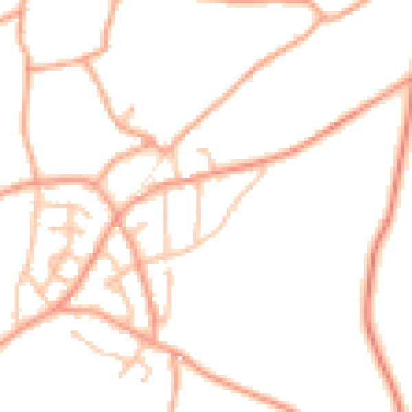 Daytime road noise heatmap for ST8 7JH