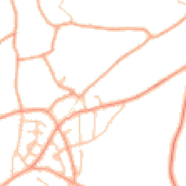 Daytime road noise heatmap for ST8 7JL
