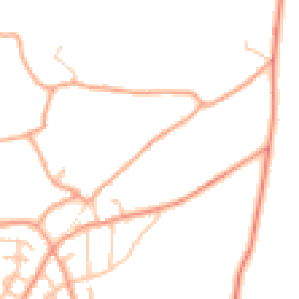 Daytime road noise heatmap for ST8 7JT