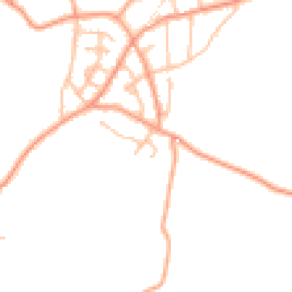 Daytime road noise heatmap for ST8 7LH