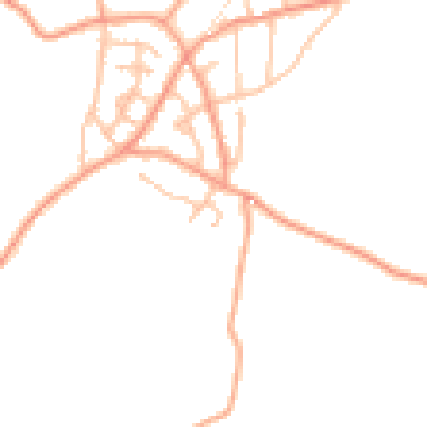 Daytime road noise heatmap for ST8 7LJ