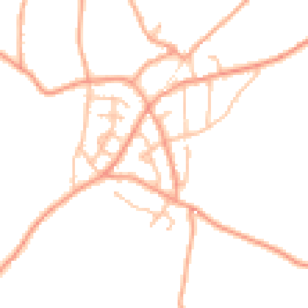 Daytime road noise heatmap for ST8 7LS