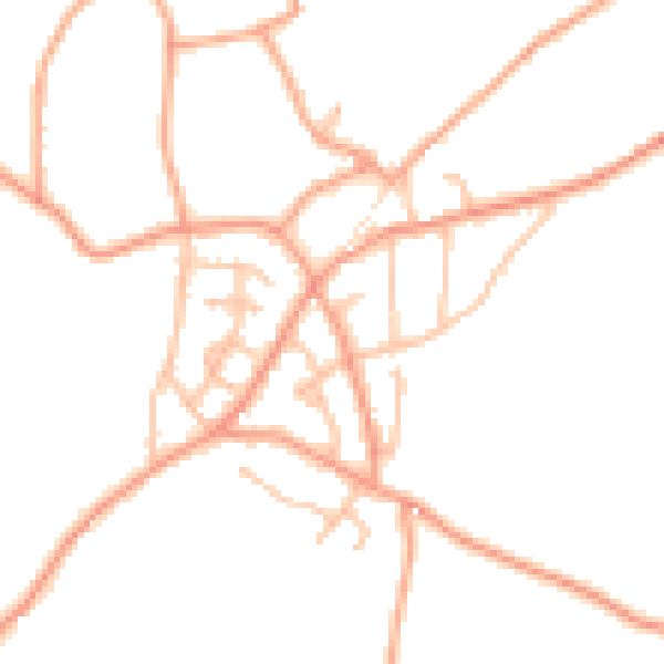 Daytime road noise heatmap for ST8 7LU