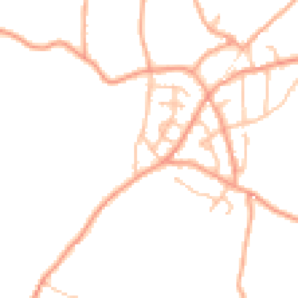 Daytime road noise heatmap for ST8 7NF