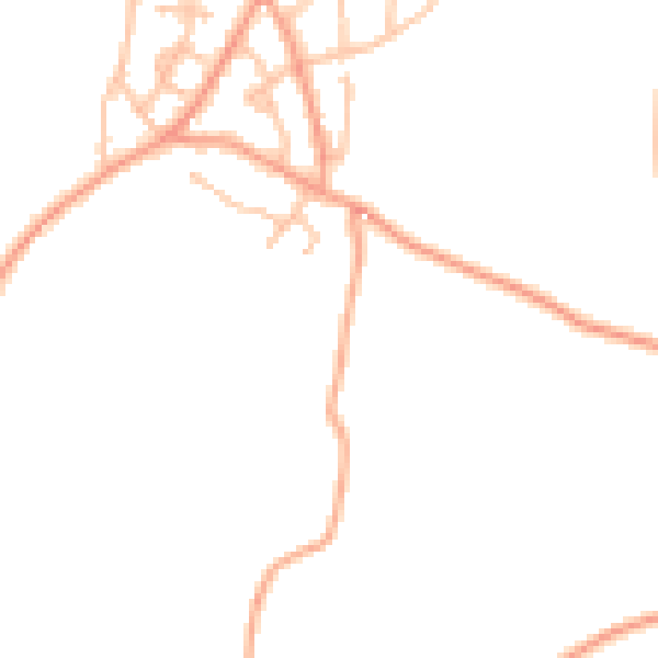 Daytime road noise heatmap for ST8 7NU