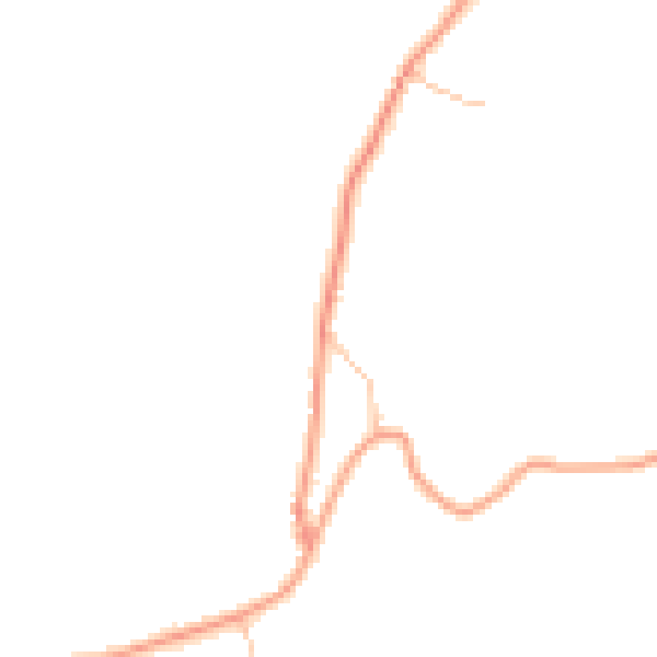 Daytime road noise heatmap for ST8 7NW