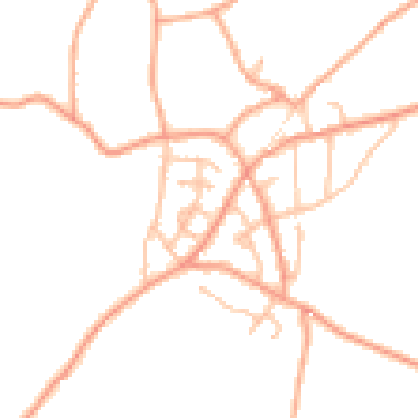 Daytime road noise heatmap for ST8 7NY