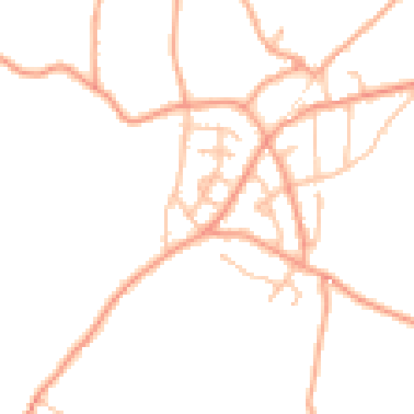 Daytime road noise heatmap for ST8 7NZ