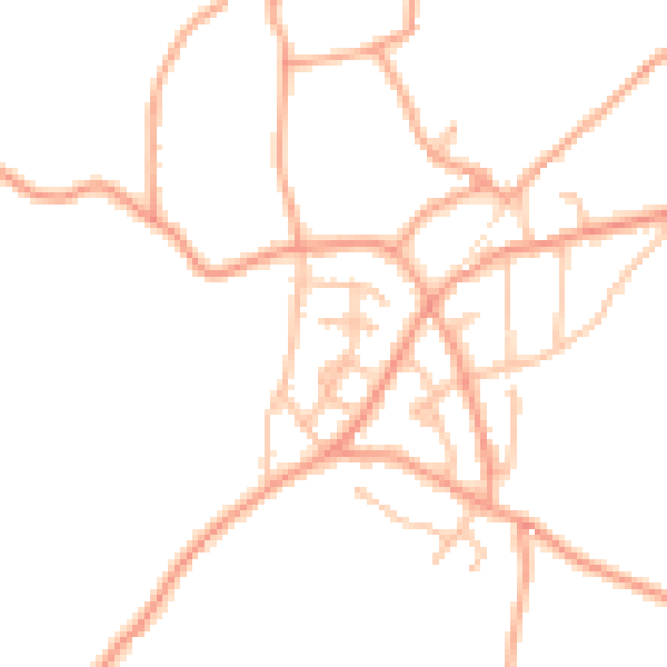 Daytime road noise heatmap for ST8 7PB