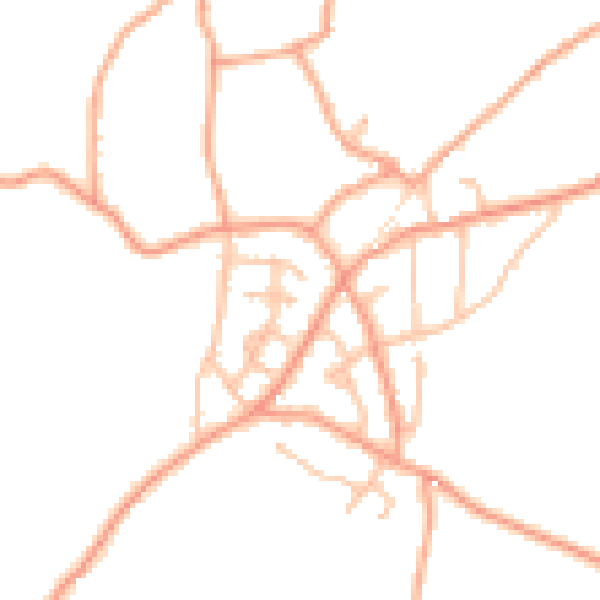Daytime road noise heatmap for ST8 7PD