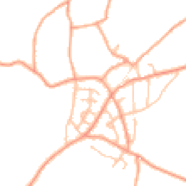 Daytime road noise heatmap for ST8 7PE