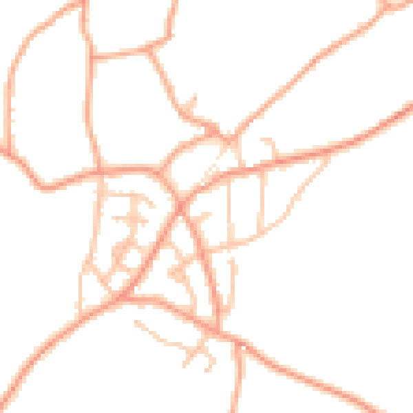 Daytime road noise heatmap for ST8 7PF