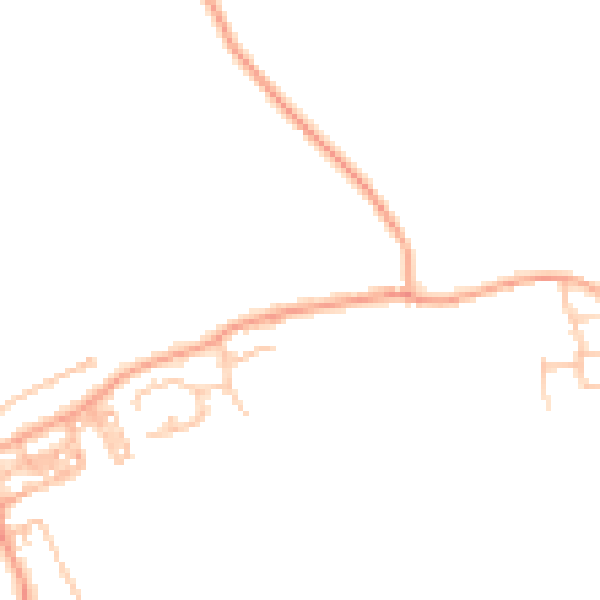 Daytime road noise heatmap for ST8 7QN