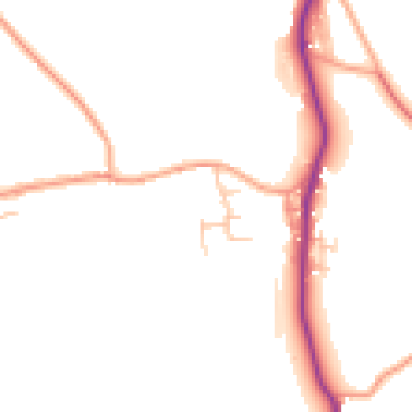 Daytime road noise heatmap for ST8 7RD