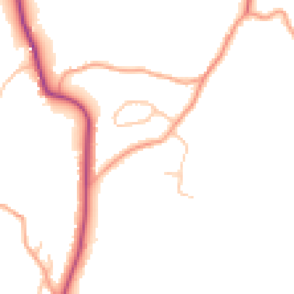 Daytime road noise heatmap for ST8 7SB