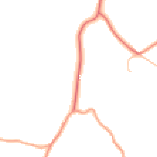 Daytime road noise heatmap for ST8 7SQ