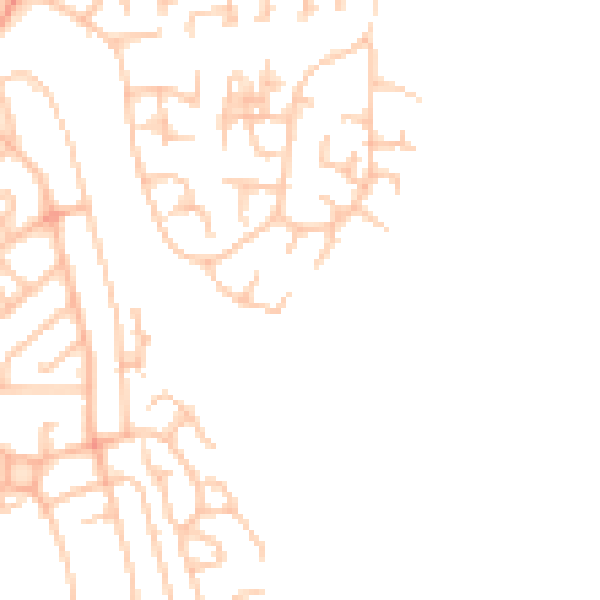 Daytime road noise heatmap for ST8 7SZ