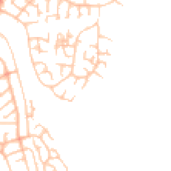 Daytime road noise heatmap for ST8 7TU