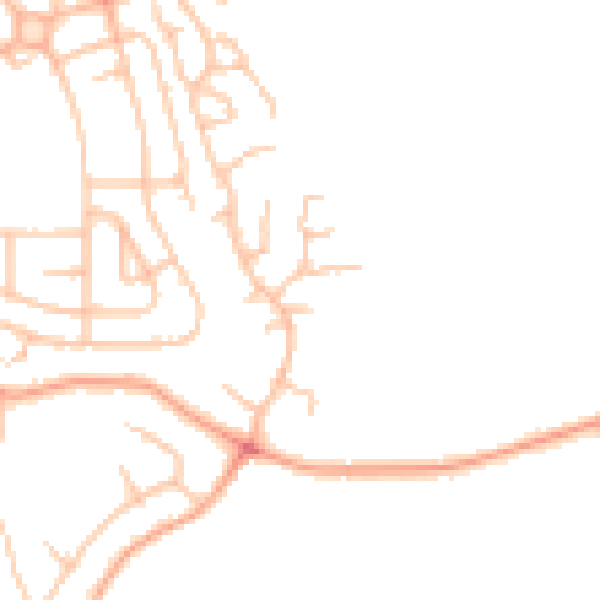 Daytime road noise heatmap for ST8 7XH