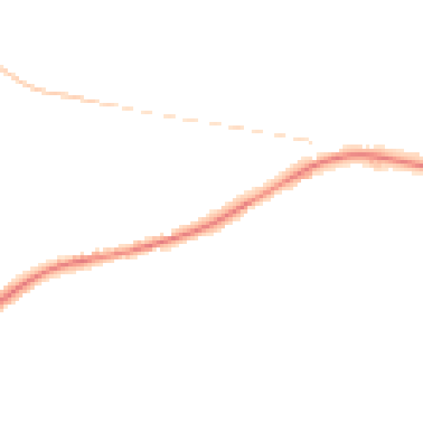 Night-time road noise heatmap for ST9 0DT