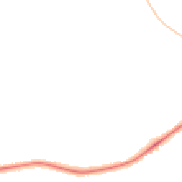 Night-time road noise heatmap for ST9 0LP
