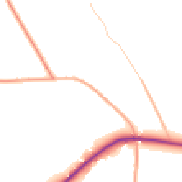 Daytime road noise heatmap for ST9 9QS