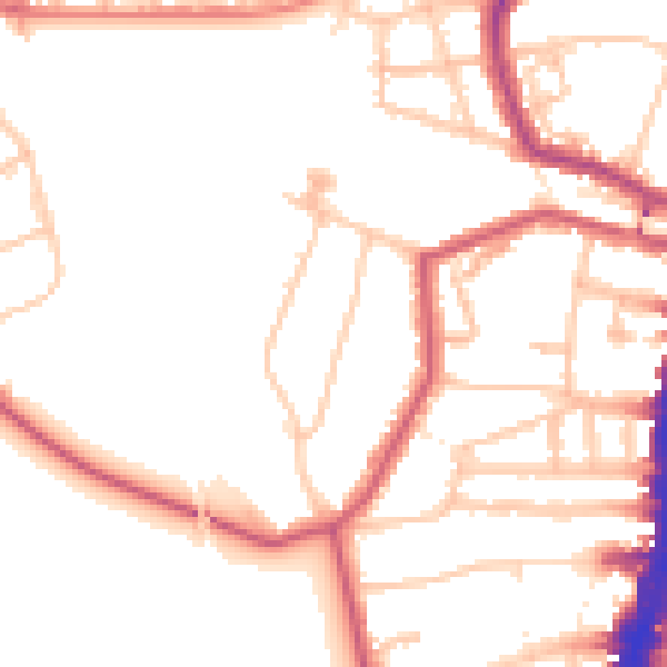 Daytime road noise heatmap for SW16 1AF