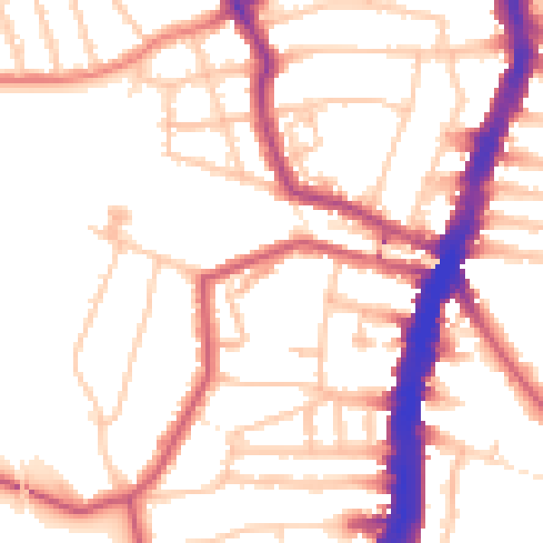 Daytime road noise heatmap for SW16 1AR