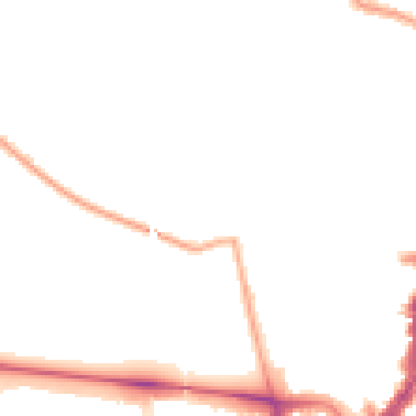 Night-time road noise heatmap for SW16 1AW