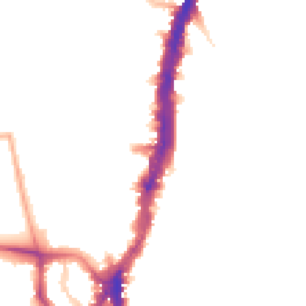 Night-time road noise heatmap for SW16 1BF