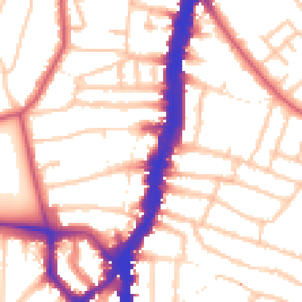 Daytime road noise heatmap for SW16 1BJ