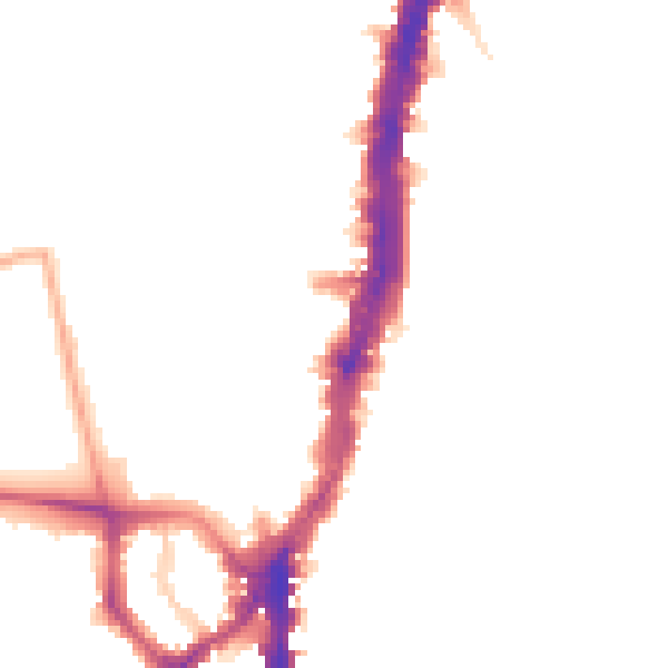 Night-time road noise heatmap for SW16 1BJ