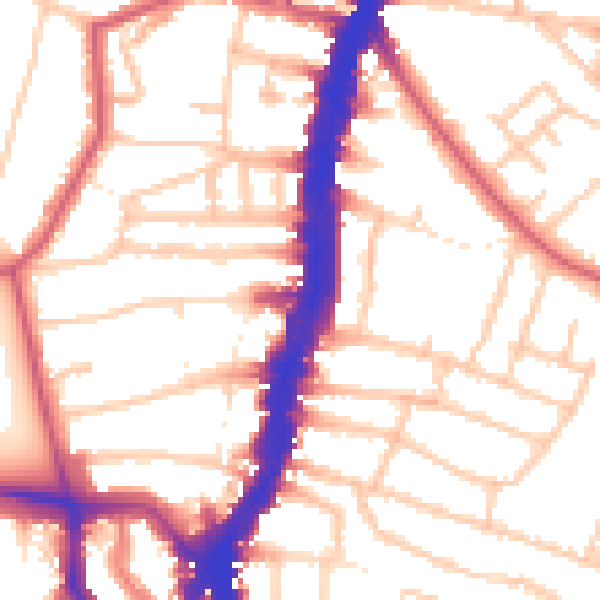Daytime road noise heatmap for SW16 1BP