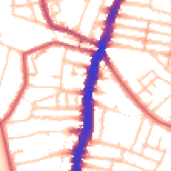 Daytime road noise heatmap for SW16 1BX