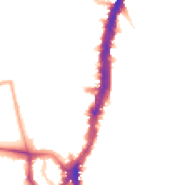 Night-time road noise heatmap for SW16 1BY