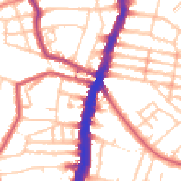 Daytime road noise heatmap for SW16 1DB