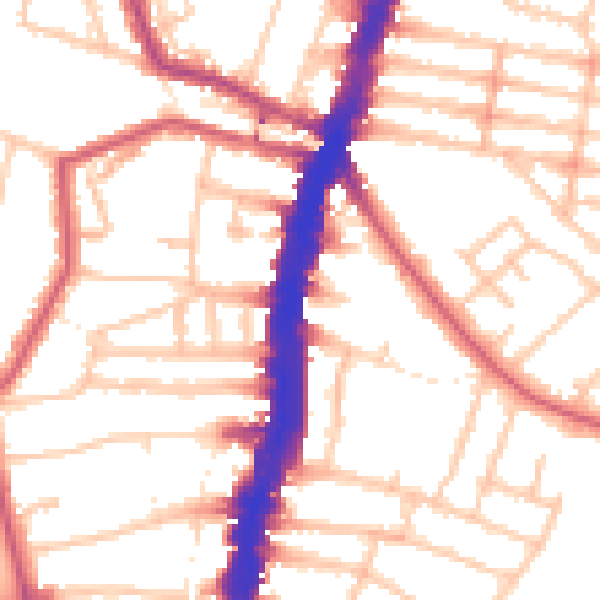 Daytime road noise heatmap for SW16 1DN