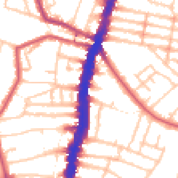 Daytime road noise heatmap for SW16 1DR