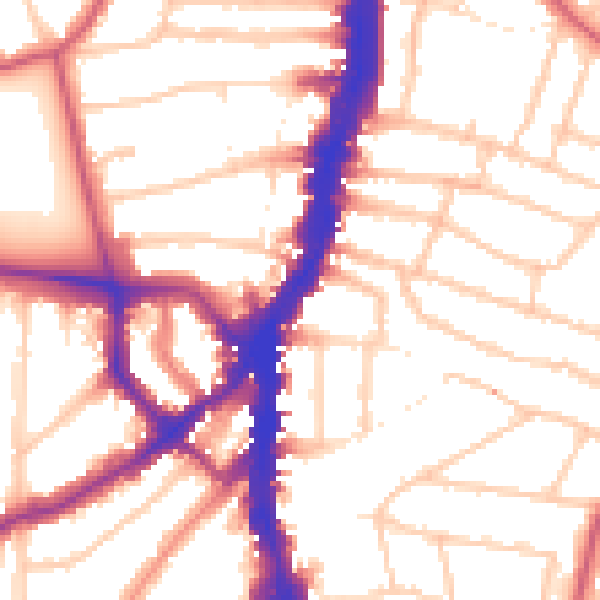 Daytime road noise heatmap for SW16 1HJ