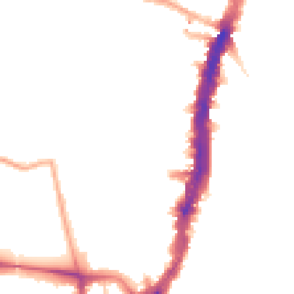 Night-time road noise heatmap for SW16 1JA